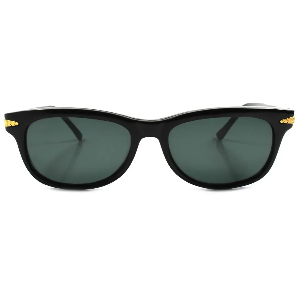 Vintage 80s Hipster Black Horn Rimmed Mens Womens Sunglasses